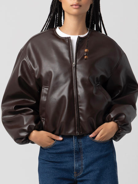 Grand Slam Jacket in Chocolate