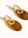 Canari Resin Hoops in Brown