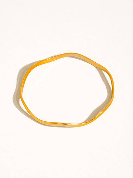 Kennedy Sculptural Wave Bangle