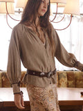 Clandestine Suede Belt in Chocolate