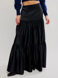 Juliette Satin Maxi in Black