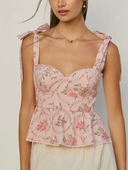 Charmed, I'm Sure Corset in Blush Garden