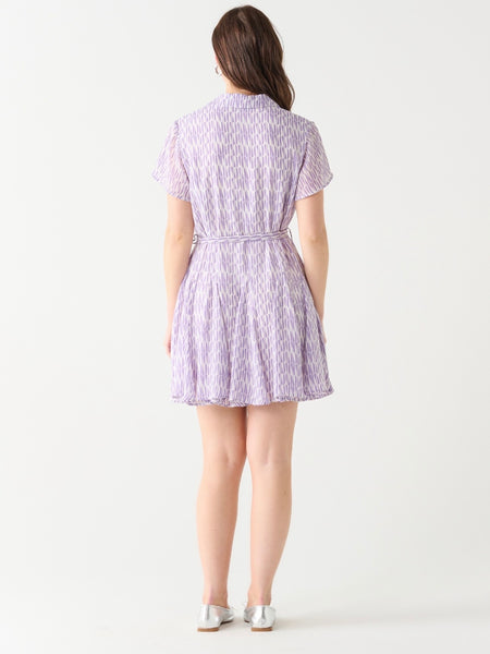 Let's Brunch Dress in Lavender Geo