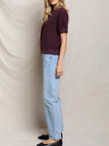 Ziggy Short Sleeve Sweatshirt in Cherry Lacquer