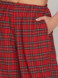 Posh in Plaid Pant in Red