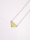 Repurposed Triangle Necklace in Butter Yellow