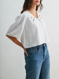 A Little Buzzed Blouse in White