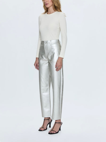 Taylor Faux Leather Pant in Party