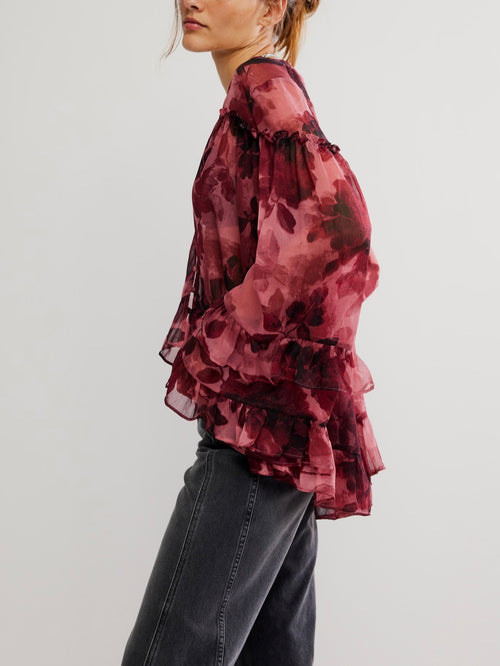 Day Dreaming Blouse in Rose Combo