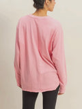 Drop Shoulders Not Names Tee in Taffy Pink