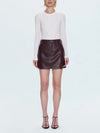 Abi Mini Skirt in Cabernet