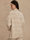 Hamish Stitch Knit Sweater in Silver Birch