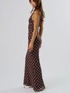 Doing Dots Maxi Dress in Brown