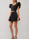 All Ruffled Up Top in Black