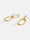 Abstract Link Pearl Earrings