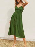 All That Buttons Dress in Ibiza Green