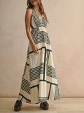 Blonde Blob Halter Dress in Black & White