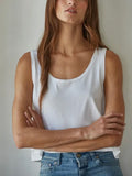 Single Scoop Tank in White