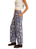 Seaside Pull-On Pant in Indigo Rodeo Combo