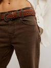 Risk Taker Mid Rise Straight Jean in Workwear Brown