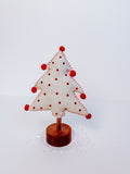 Felt Tree in Ivory & Red Sequins