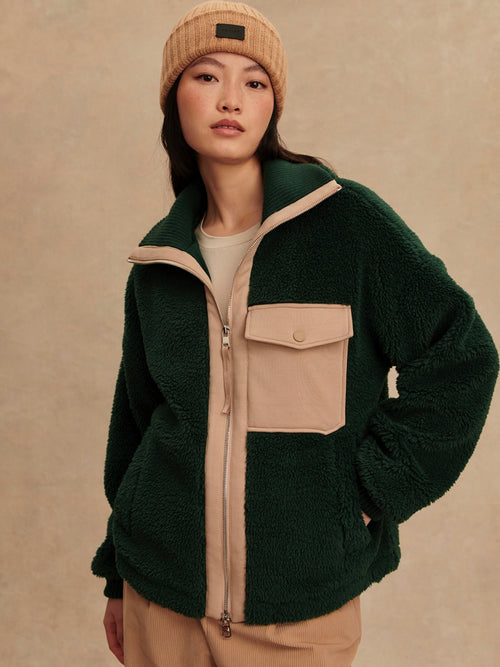 Lowell Sherpa Jacket in Pine Grove