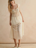 Midnight Mood Chiffon Top Dress in Cream