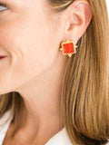 Madeline Red French Glass Studs