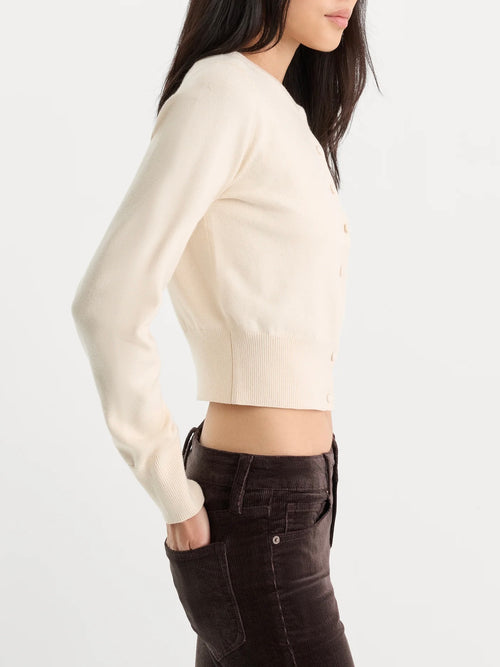 The Fine Knit Cardigan in Pearl