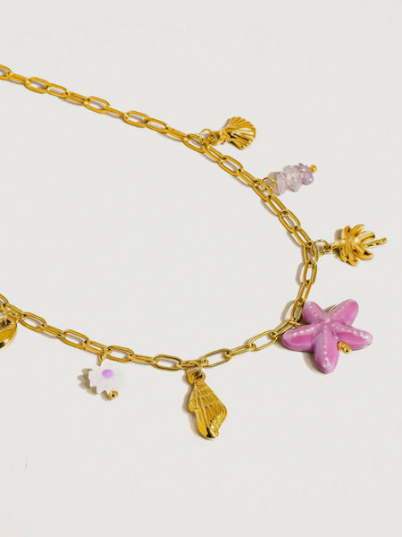 Anya Stars & Palm Charm Necklace