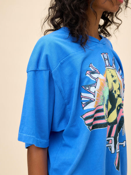 Van Halen 1984 Oversized Jersey in Washed Cobalt