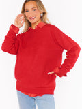 Feel Good Sweater in Red Knit