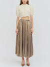 Give Me Your Best Shot Skirt in Gunmetal Gold