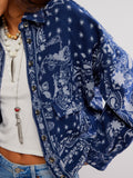 Bandana Jacquard Shirt in Indigo Combo