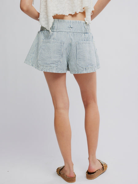 Luna Railroad Short in Horizon Stripe