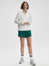 Kirsi Half Zip Midlayer in White & Forest