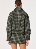 Cooper Jacket in Black Green Plaid