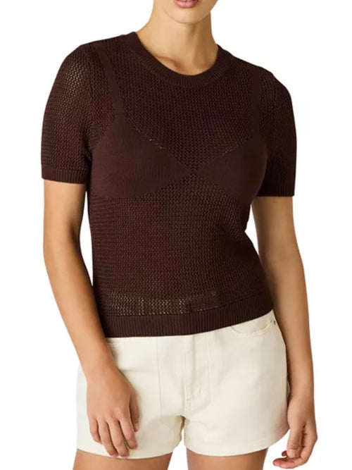 Blakelee Sweater Top in Walnut