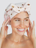 Luxury Shower Cap in Blush Dot