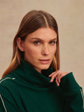 Ariana High Neck Midlayer in Pine Grove & Cement