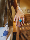 Gumdrop Pop Ring in Aqua