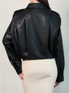On RePLEAT Faux Leather Jacket in Black