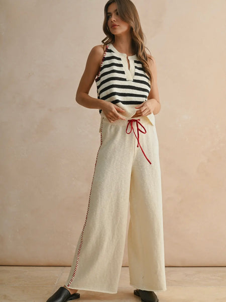 Take Me Out Stitch Tank in Navy Stripe
