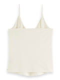 Woven Front Jersey Tank in Soft Ice