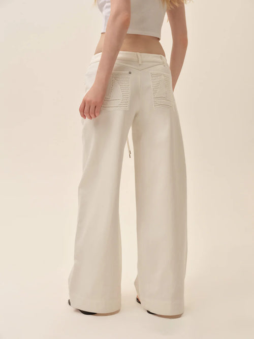 Agnes Denim Pants in White