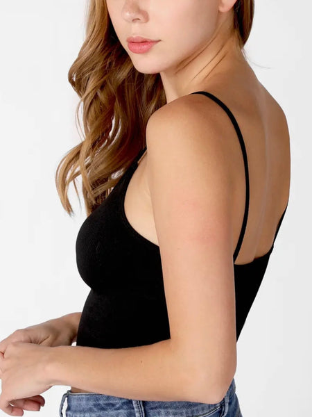 Crop It Ribbed Brami in Black