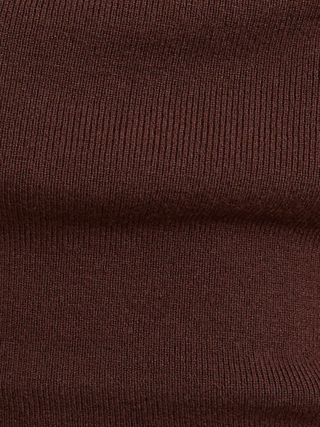 Ladylike Sweater Top in Brown