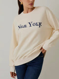 New York Or No Where Sweatshirt in Cream