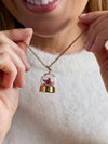 Snow Globe Cardinal Pendant Necklace