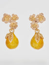Golden Pear Drop Earrings